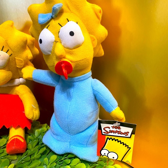 THE SIMPSONS VTG 2005 20th CENTURY FOX MAGGIE SIMPSON ATTACHED TAGS & LISA PLUSH - Picture 4 of 16